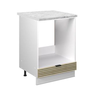 Vicco Armario Para Horno Empotrado Fame-line, Panel De Roble, 60 Cm, Et M&aacute;rmol Vicco