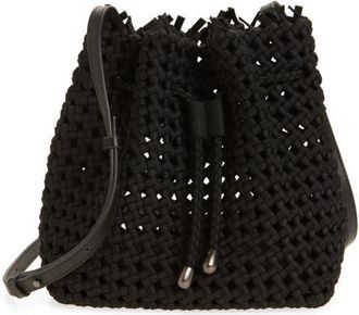 Naghedi Medium Mallorca Bucket Bag in Onyx at Nordstrom