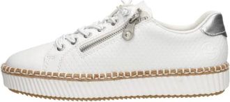 Rieker Veterschoenen Laag - Dames - Sneakers - Wit - 39 EU - Schoenen