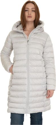 Save The Duck Gewatteerde Saffron Hoodie Jas - Dames - Parka Jassen - Grijs - XL - Polyester - Jassen