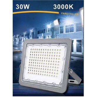 Trade Shop Trade Shop Traesio - Trade Shop - Faro Led Proyecto Para Grigio Externo 30w Ip65 Luce 6500k 4000k 3000k Fs30w