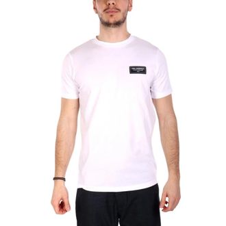 Karl Lagerfeld Tops, Heren, Wit, M, Katoen, C-Neck T-Shirt