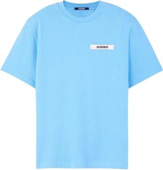 Jacquemus The Gros Grain T-Shirt - Heren - T-shirts - Blauw - S - Tops