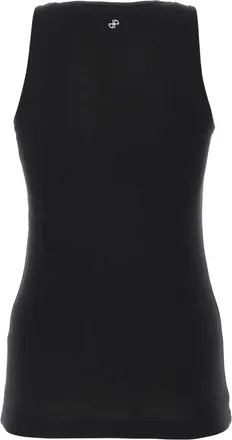 Patou Logo-Printed Cotton Tank Top - Black