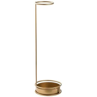 Calicosy Calicosy - Paraguero Con Base Circular En Metal Dorado H75 Cm