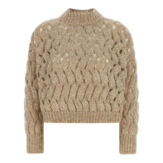 Brunello Cucinelli Knitwear - female - Brunello Cucinelli - Turtlenecks - Beige - XS - Knitwear
