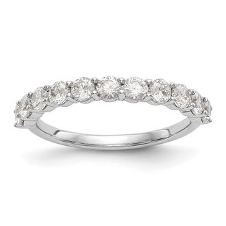 Diamond2Deal 14k White Gold Lab Grown Diamond Wedding Band Ring 1Ct Clarity- VS Color- G-H