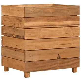 Berkfield Home Raised Bed 50x40x55 cm Solid Wood Teak & Steel in Brown | Size: 50 x 40 x 55 cm