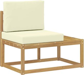 vidaXL Sof&aacute; De Esquina Exterior Con Coj&iacute;n Blanco 91 X 63 X 73 Cm Vidaxl