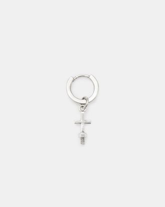 AllSaints Glass Jude Cross Hoop Earring, Size: One Size
