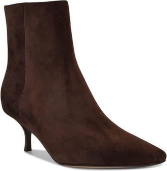 Nine West Hermena Kitten Heel Bootie in Dark Brown at Nordstrom, Size 10.5