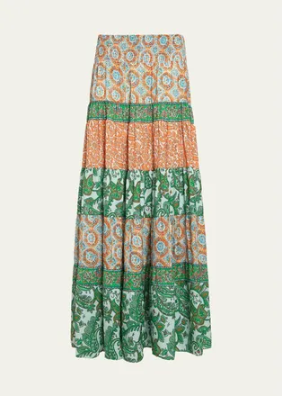 Ramy Brook Dorotha Tiered Maxi Skirt