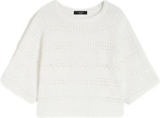 Max Mara Truien & Vesten, Dames, Wit, M, Katoen, Wkiorche Sweater