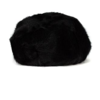 Catarzi Angora en Wollen Baret - Dames - Hoeden - Zwart - ONE Size - Wol - Accessoires