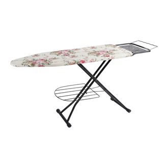Relaxdays Tabla De Planchar Relaxdays 110 X 33 Cm, Altura Ajustable, Plegable, Con Soporte Para Plancha, Rosen, Multicolor