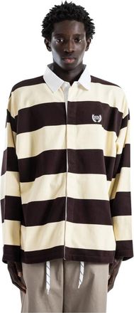 Balenciaga Casual Shirts, male, Brown, Size: M Striped Polo Shirt