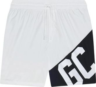 GCDS Zwemkostuum met bandlogo - Heren - Strandmode - Wit - S - Badmode