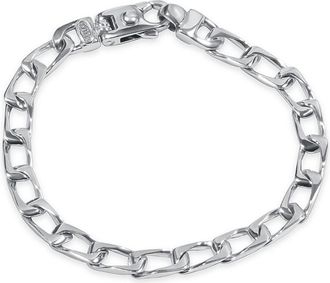 Pompeii3 Mens Wide Curb Link 14k Gold (23gram) or Platinum (37gram) 6.5mm Bracelet 8