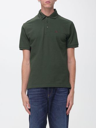 Etro Polo slim fit in cotone a maniche corte con logo a contrasto