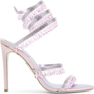 Rene Caovilla Lilac Open Toe Heels