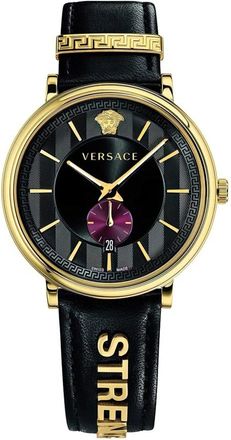 Versace Horloges - Heren - Horloges - Zwart - ONE Size - Leer - Accessoires