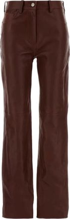 Magda Butrym Leren broek - Bruin