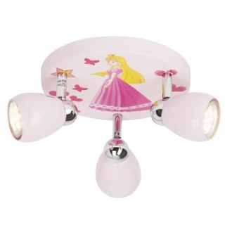 Brilliant L&aacute;mpara De Techo Brilliant Ag Spotrondell Princess Rosa 3 Vatios Metal