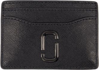 Marc Jacobs Womens Saffiano Calfskin Card Case Black Cases