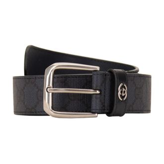 Gucci Accessoires, Heren, Blauw, 85 CM, Leer, Leren Riem
