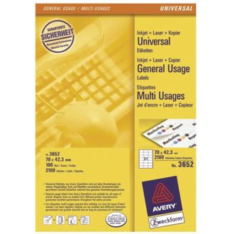 Avery Zweckform, Labels Avery 70 X 42,3mm, A4 (3652)