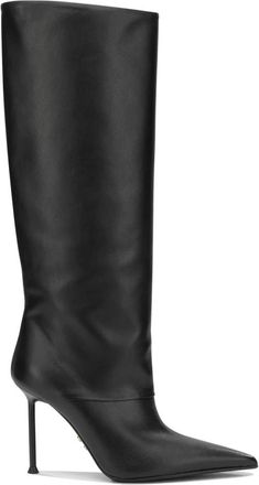 Sergio Levantesi Layla 100Mm Hoge Laarzen - Dames - Laarzen met Hak - Zwart - 36 EU - Leer - Schoenen