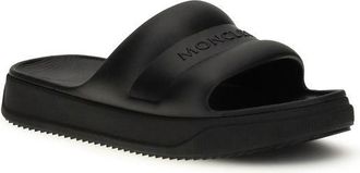 Moncler Womens Black Rubber Flat Sandals