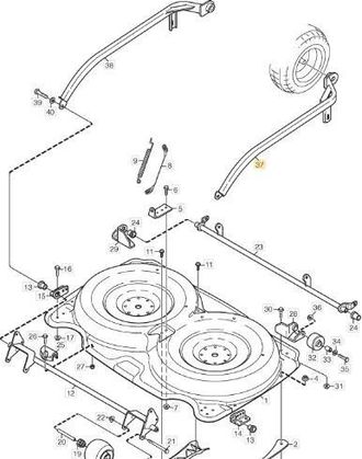 STIGA Sports Brazo Elevador Placa Izquierda Stiga Original - 1134-4324-01
