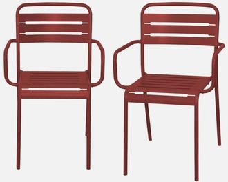 Sweeek Sill&oacute;n De Jard&iacute;n En Acero, Set De 2