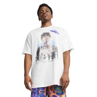 Puma Heren LaMelo Ball UFO Metallic Relaxed Fit T-shirt (Poema Wit)