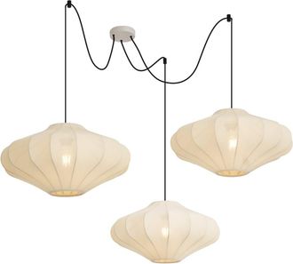 QAZQA L&aacute;mpara colgante Japandi beige 50 cm