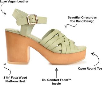 Journee Collection Adsn Sandal in Green at Nordstrom Rack, Size 10