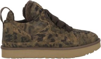 UGG Lowmel Brown Animal Print Leather Sneakers