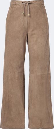 Max Mara Suede wide-leg pants