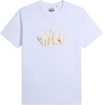 Freddy T-shirt Uomo Girocollo in Cotone con Logo VIS Oro