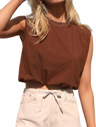 Greylin Womens Eardley Bubble Top In Chocolate