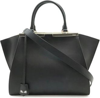 Fendi Pre-owned Leren 2Way Handtas Zwart - Dames - Vintage Handtas - Zwart - ONE Size - Leer - Vintage