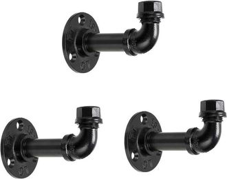 OEM 3 Ganchos Colgantes Vintage, Soporte De Pared Retro De Tubo De Hierro Industrial Para Bata De Ba&ntilde;o, Toalla, Bolso, Paraguas, Sombrero, Decoraci&oacute;n Anti