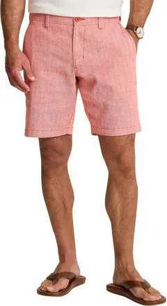 Tommy Bahama Beach Coast Stretch Linen & Cotton Cargo Shorts in Mecca Orange at Nordstrom, Size 42