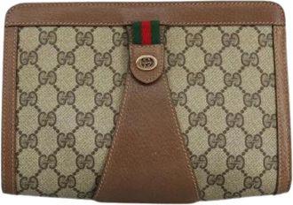 Gucci Pre-owned Clutches, female, Beige, Size: ONE SIZE Pre-owned Vintage Clutch