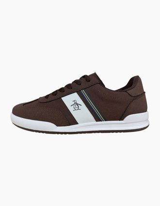 Original Penguin Mens Penguin Gaz Mens Chocolate Trainers - Brown - Size: 10