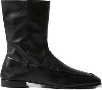 Claudie Pierlot Leren enkellaarzen - Zwart