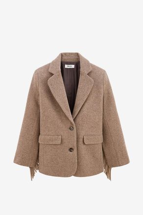 Balzac Paris Wollblazer mit Fransen Marceau