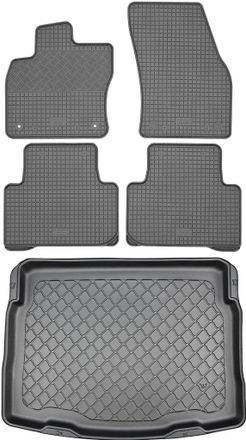OEM Volkswagen Tiguan Ii Suv (5 Puertas) Desde Mayo De 2016. Juego: Alfombrillas De Goma Para Coche + Alfombrilla Para Maletero