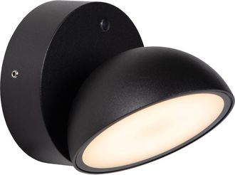 Lucide L&aacute;mpara de pared de metal con 1 led integrado, negro